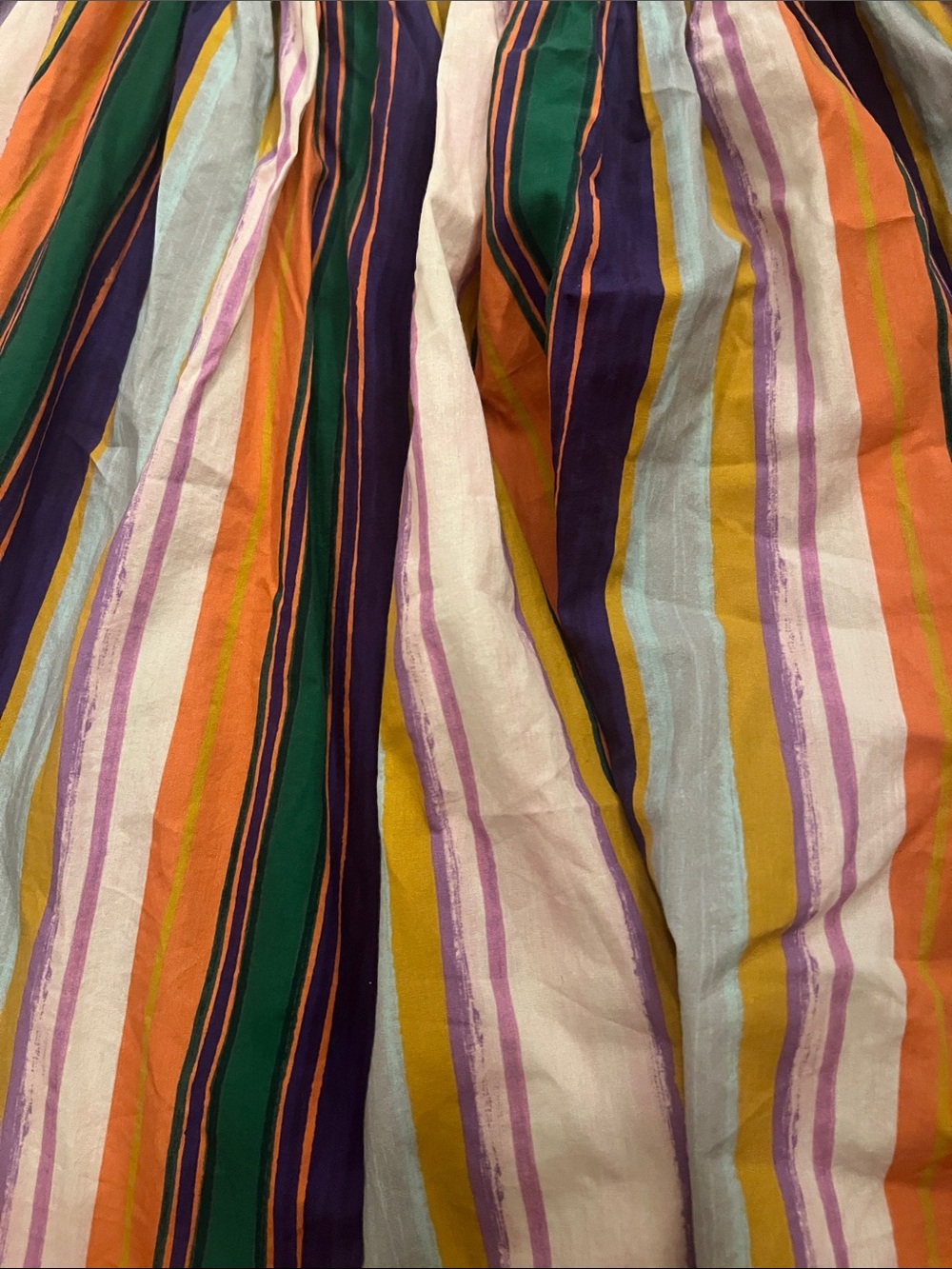 Anthropologie Ruffle Sleeve Open Back Mini Dress | Multicolor Stripe Smocked | L - Picture 8 of 8